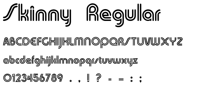 Skinny Regular font